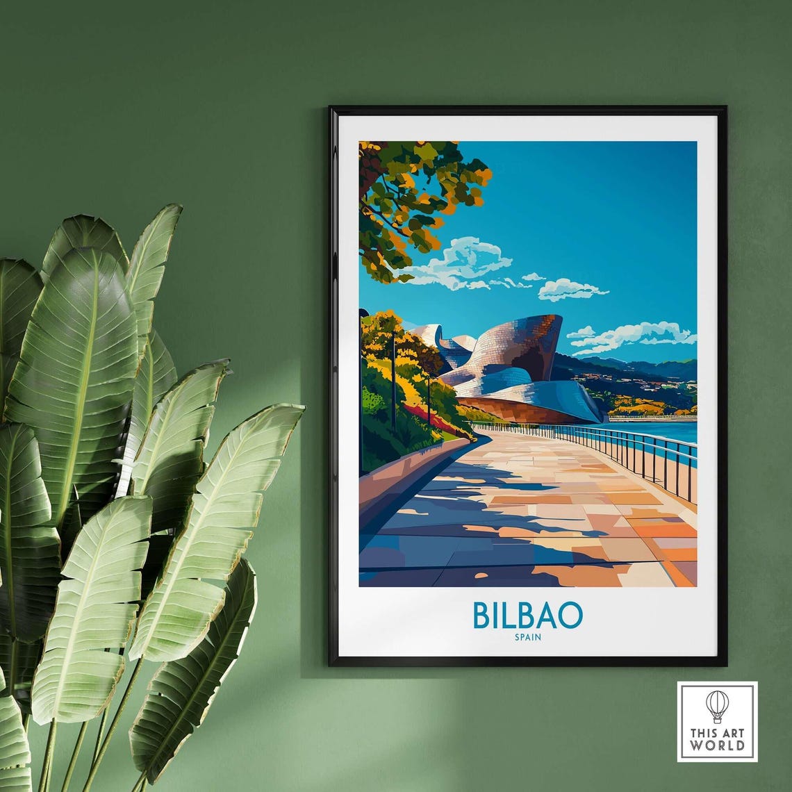 Guggenheim Bilbao Spain Modern Museum Riverfront Travel Poster - Image 2