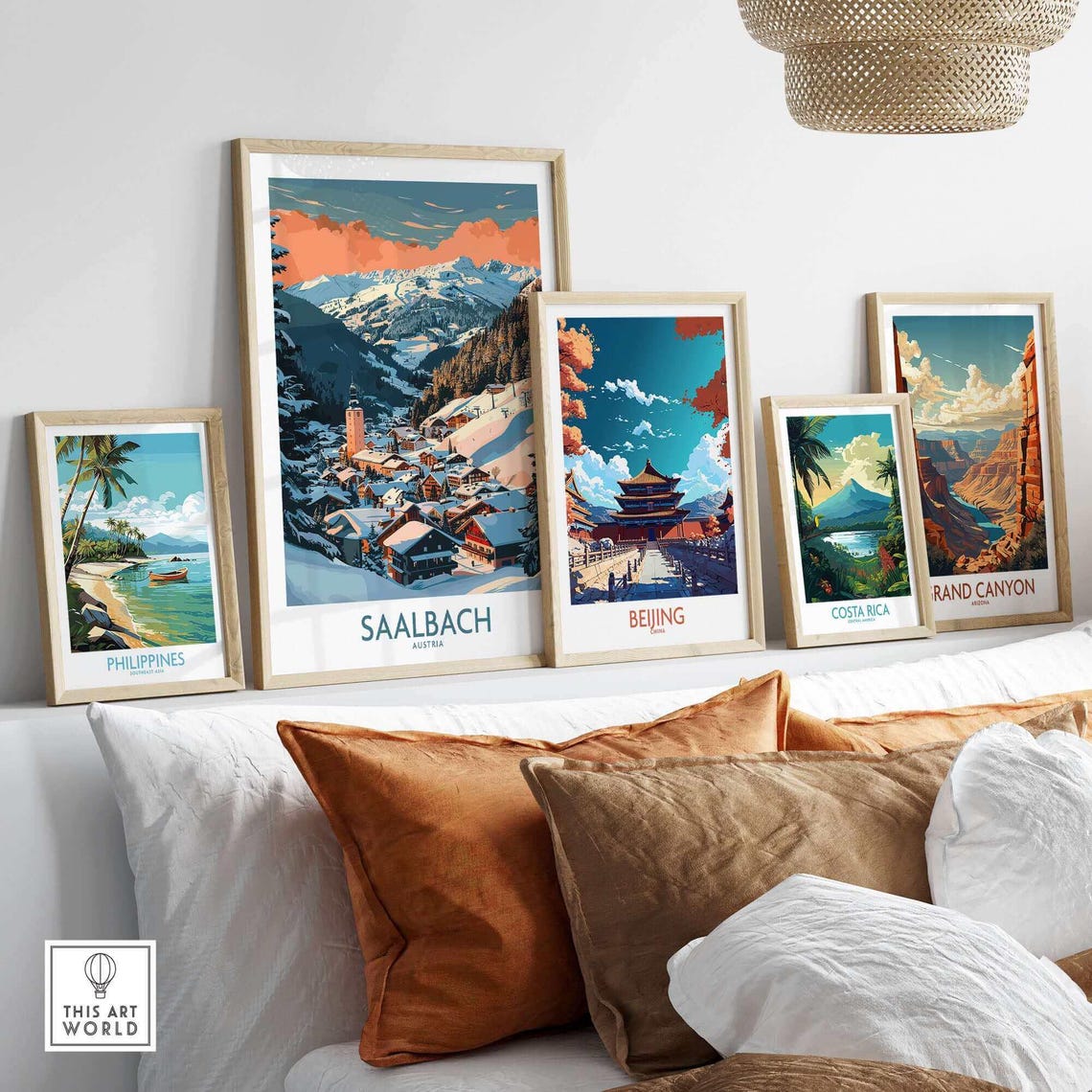 Saalbach Ski Resort, Ski Lodge Decor Art Print - Image 3