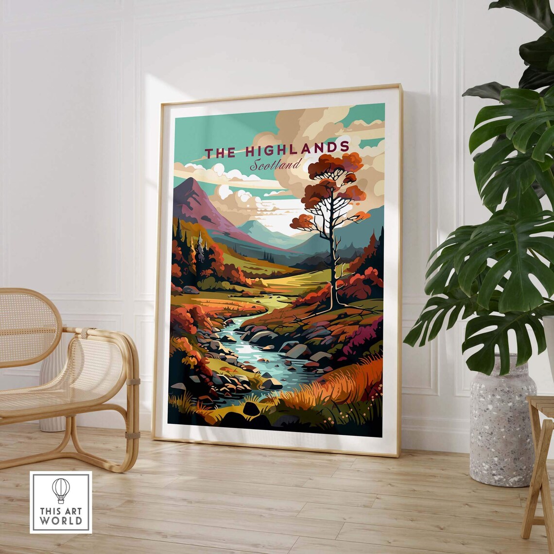 Scottish Highlands Birthday Present Art Print