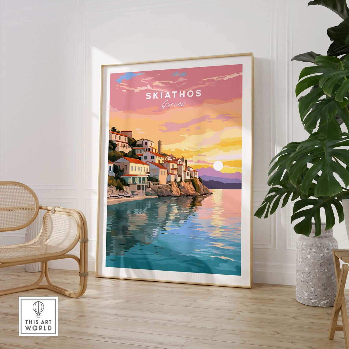 Skiathos Greece Travel Poster, Place and Journey Print - Image 3