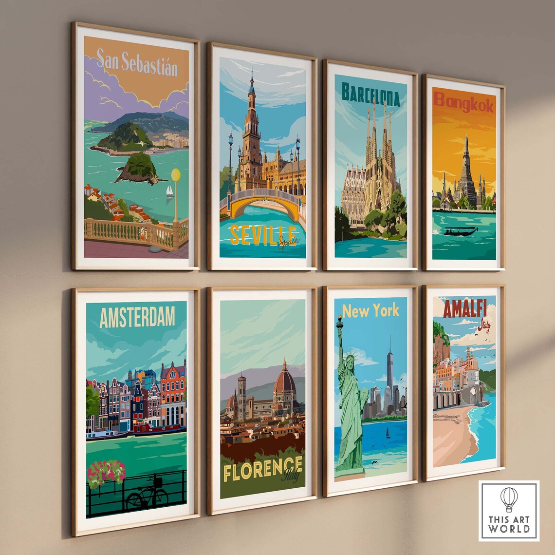 San Sebastian Travel Poster, Donostia Spain Art Print - Image 3