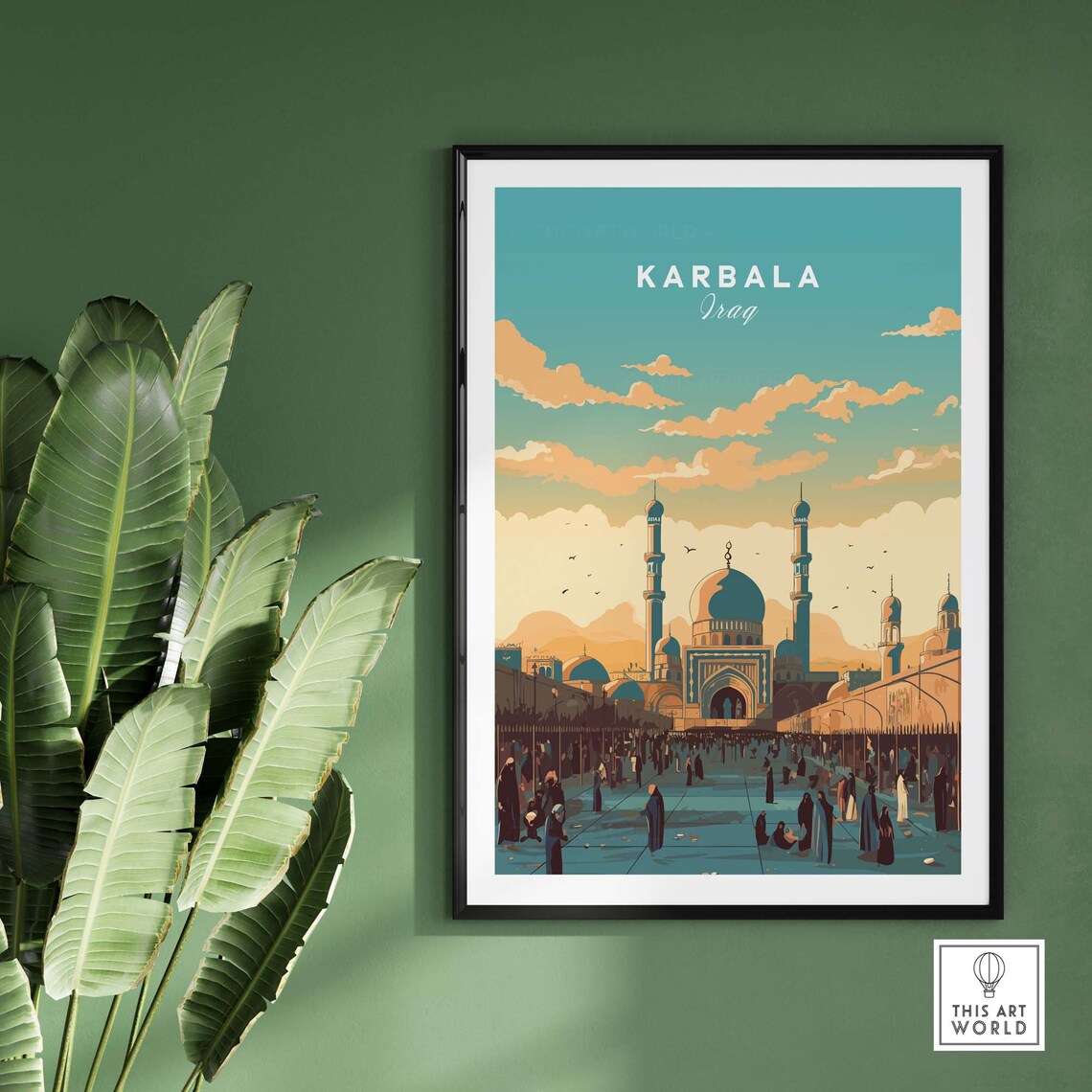Karbala Iraq Travel Poster, Middle East Travel Poster - Image 2