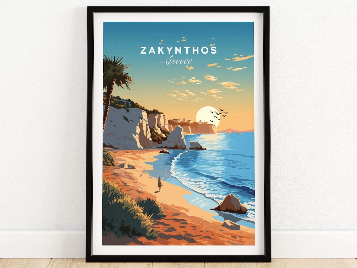 Zakynthos Birthday Present Travel Poster - Image 4