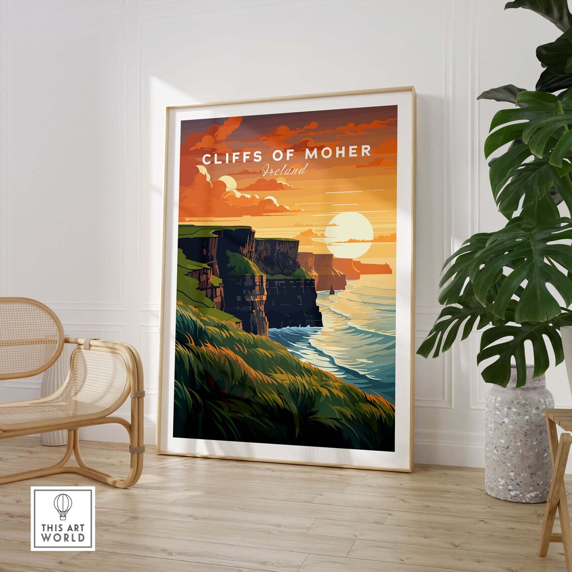 Cliffs Of Moher Ireland Travel Poster, Art Print - Image 3