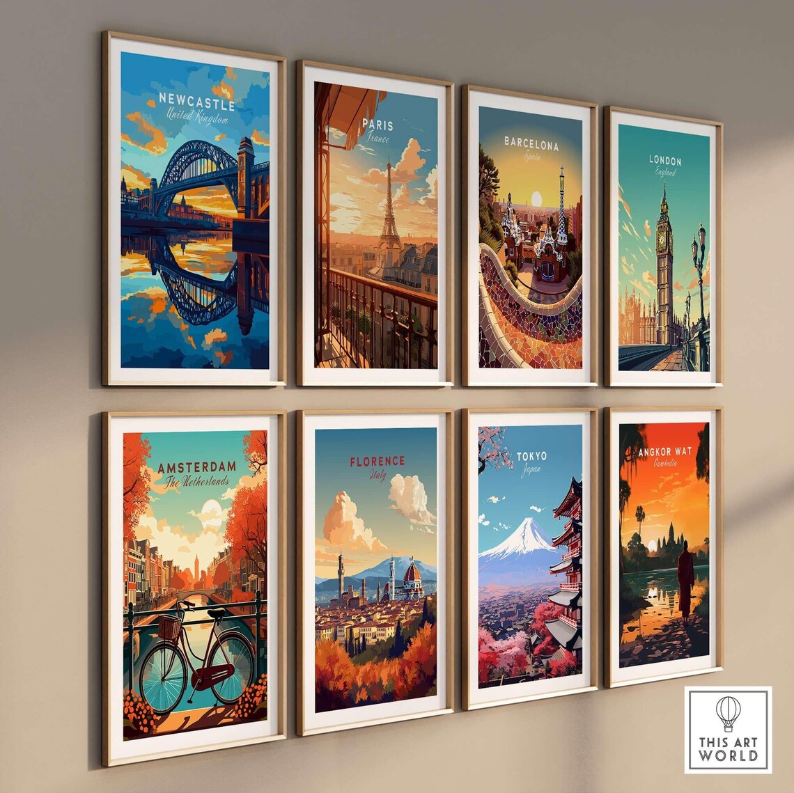 Newcastle Travel Poster Print, City Wall Art - Image 3