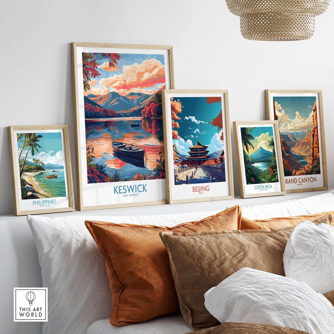 Keswick Lake District Travel Poster, Wall Art Print - Image 3