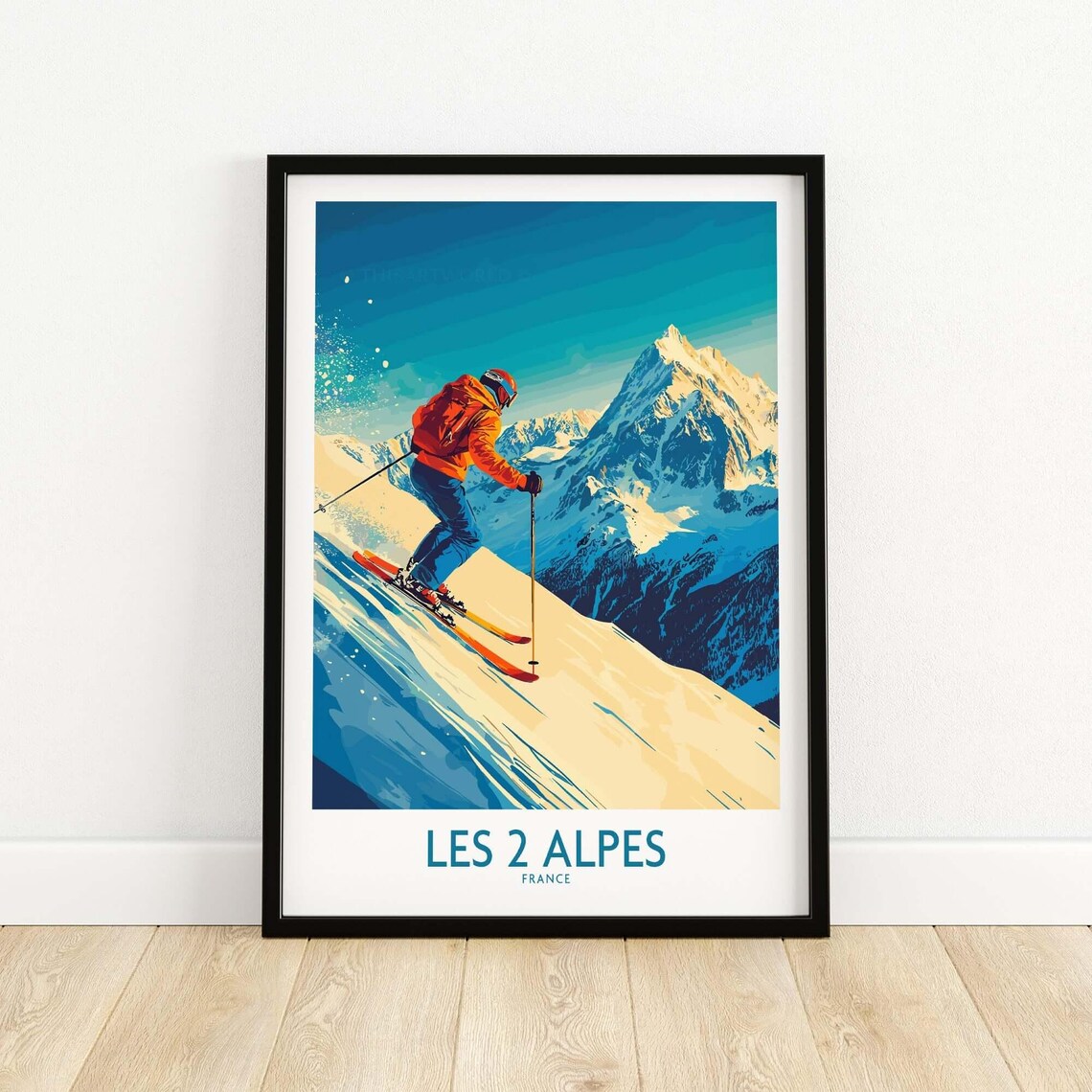 Les 2 Alpes, France Ski Resort Travel Poster - Image 5