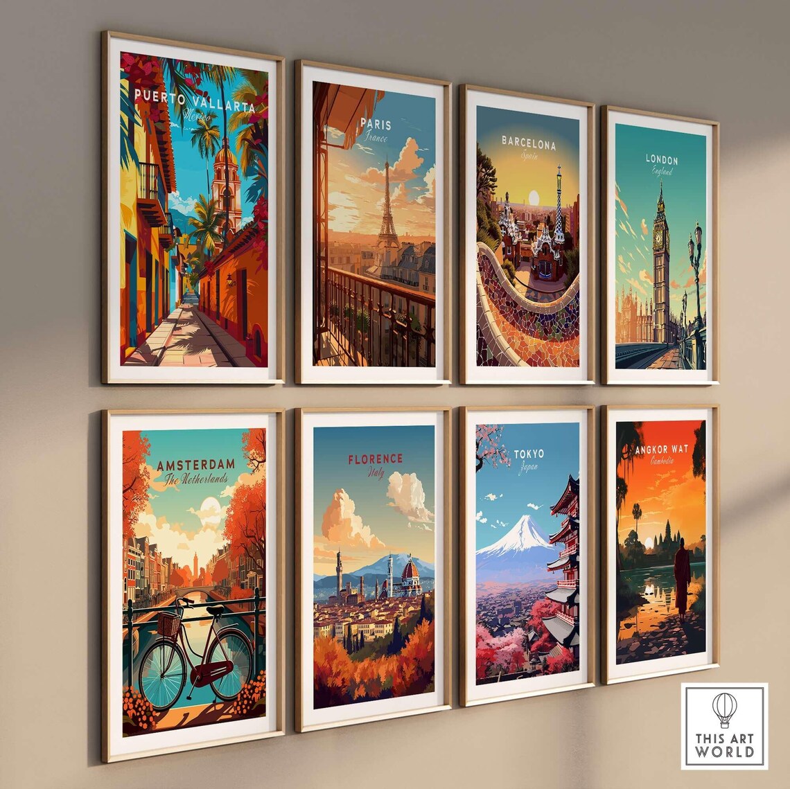 Puerto Vallarta Art Lover Gift Travel Poster - Image 3