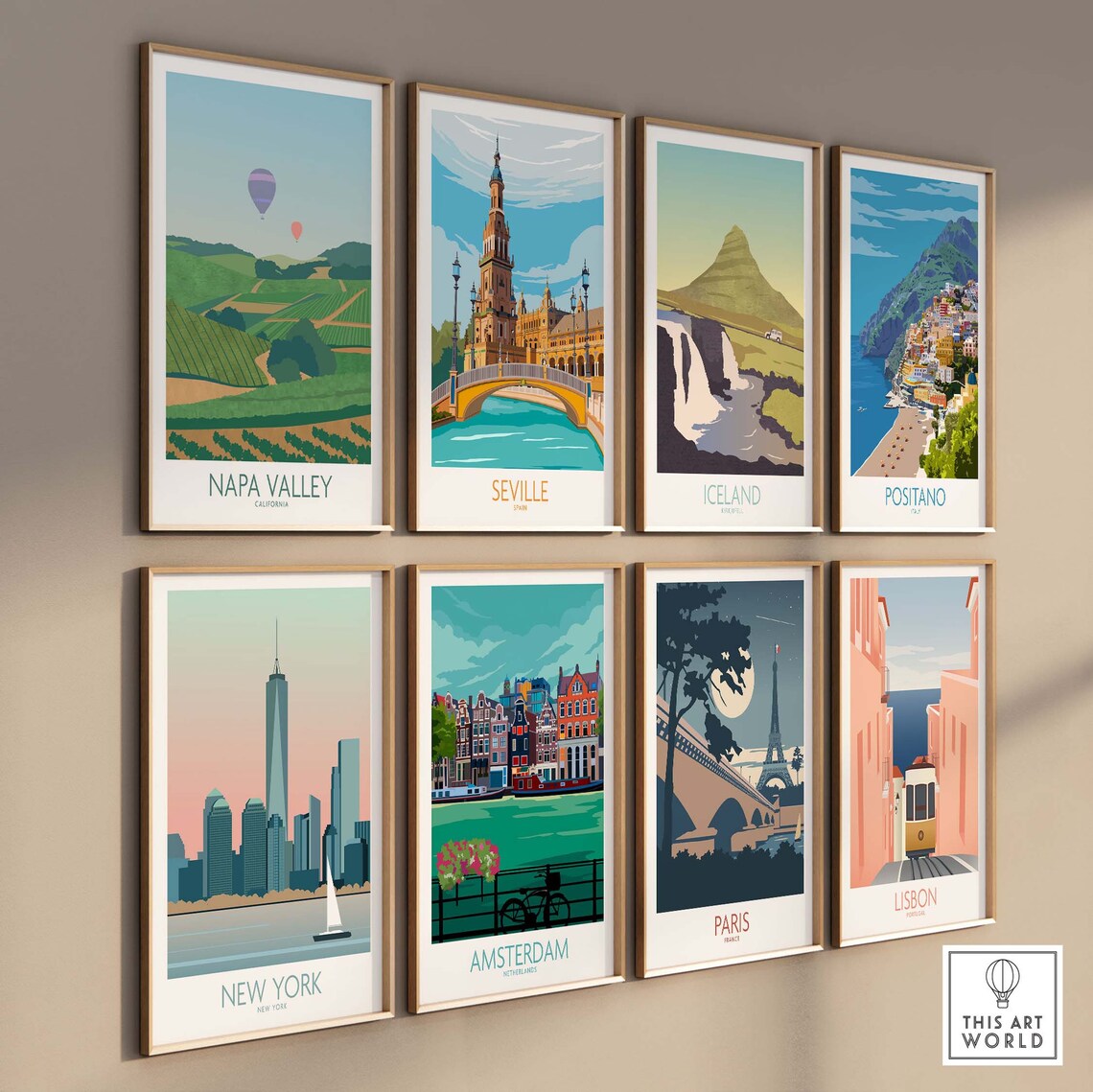 Napa Valley California Travel Poster, Wall Art Print - Image 3