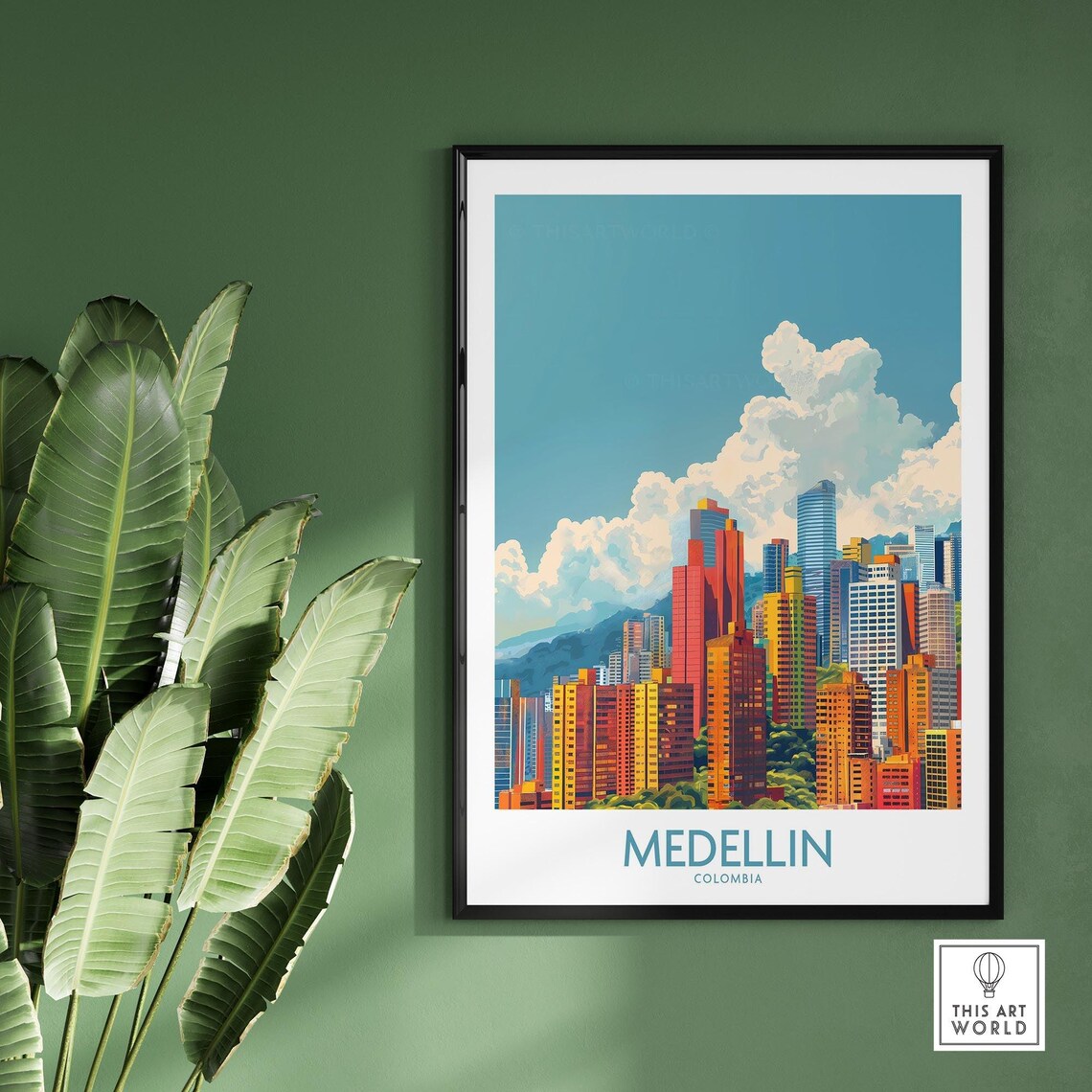 Medellin Travel Print Colombia Medellin Artwork Poster Gift Colombia Home Decor Medellin Illustration Art Lover Colombia Print - Image 2