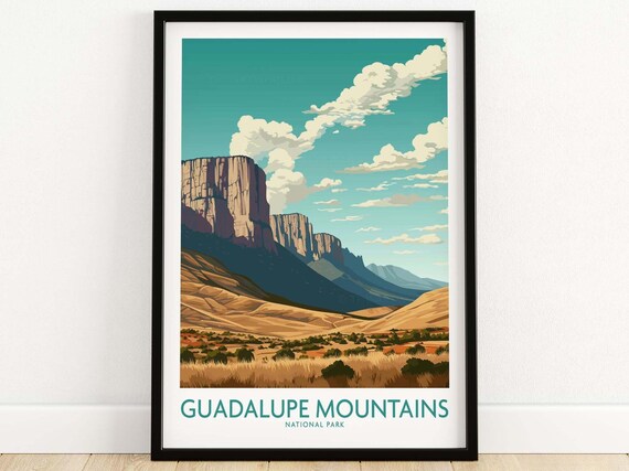 Guadalupe Mountains National Park Desert Mountain Peaks Poster