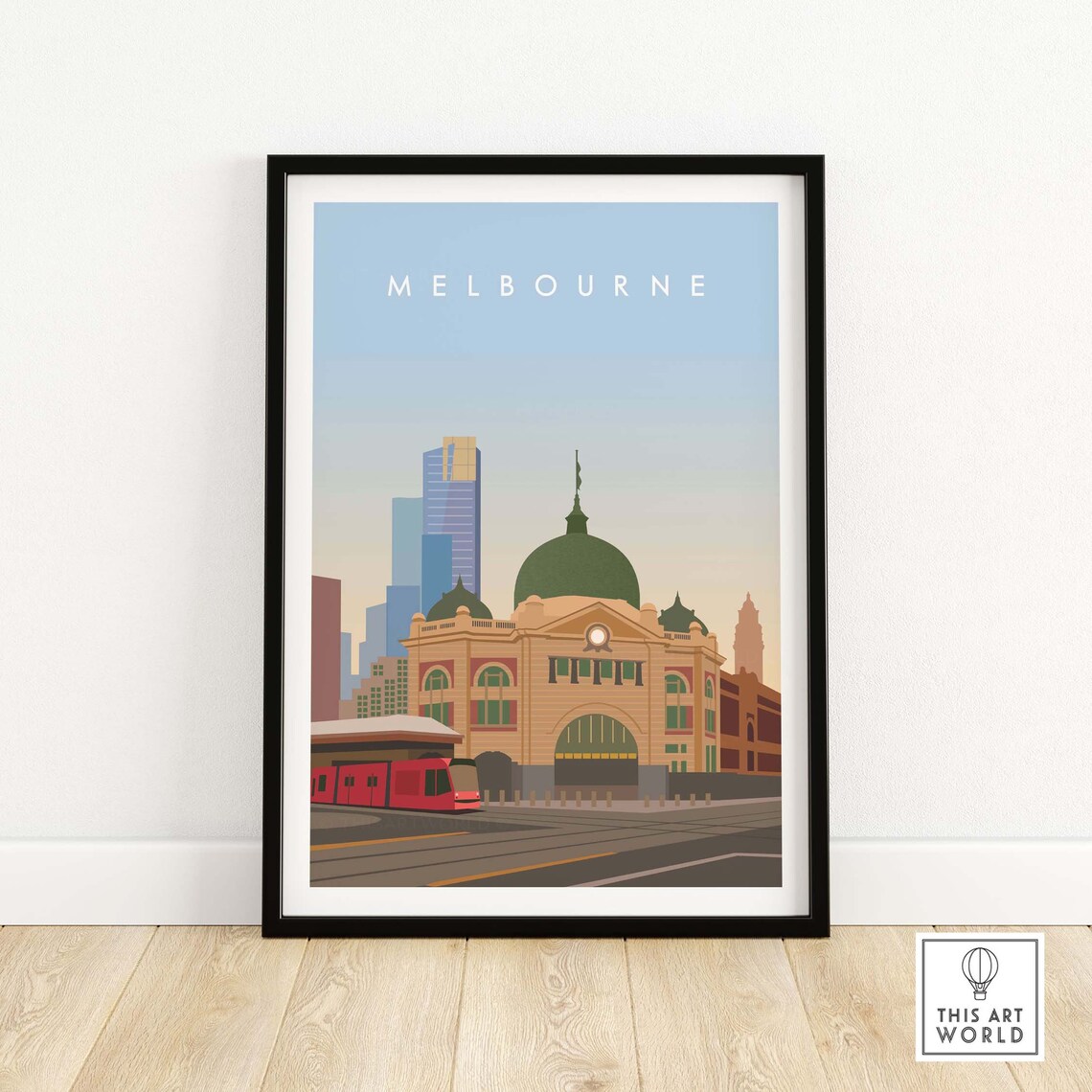 Melbourne Australia Travel Poster Art Print