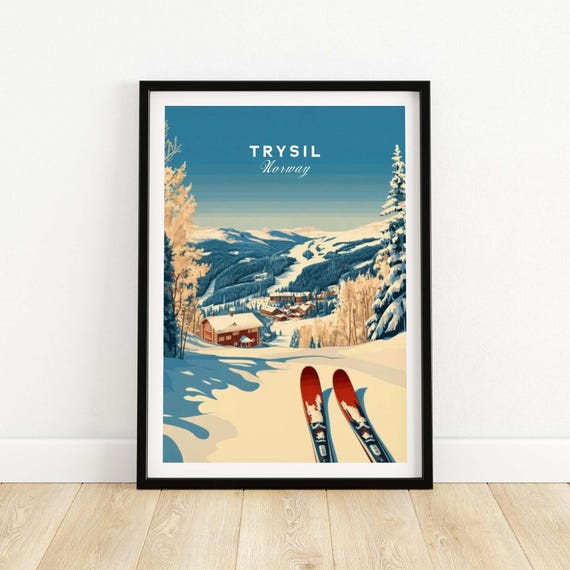 Winter Sports Art Print, Gift For Skier