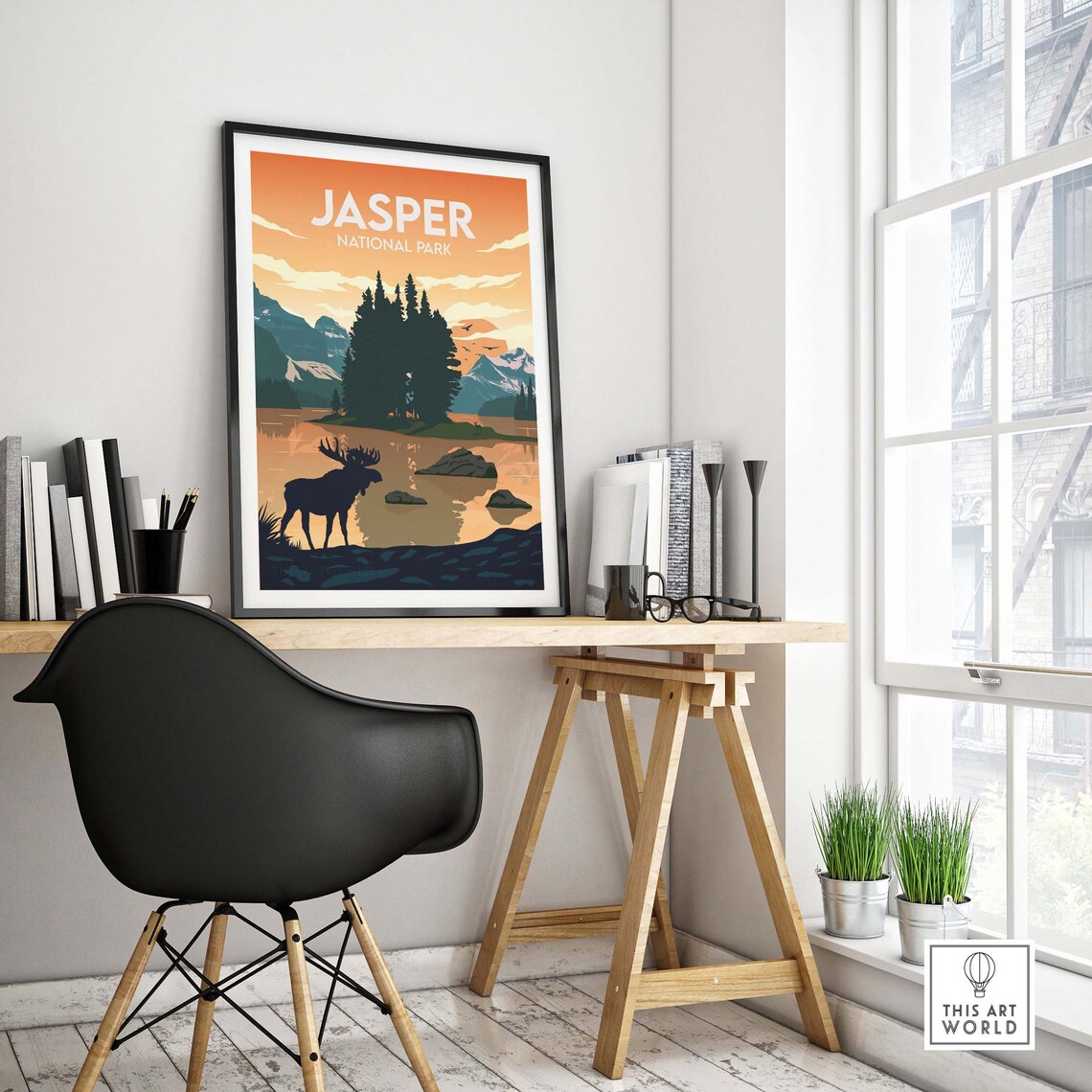 Jasper National Park Canada Travel Poster Art Print - Image 4
