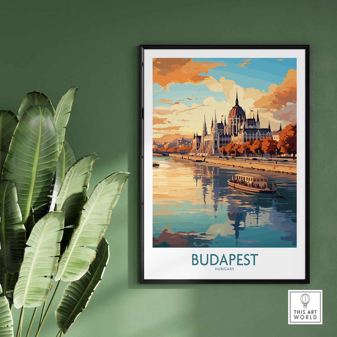 Budapest Travel Poster, Europe City Art Print - Image 2