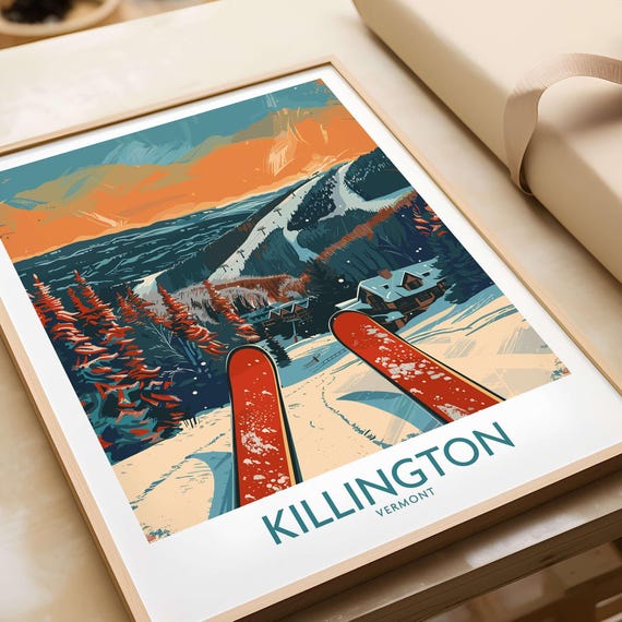 Killington Ski Resort, Vermont Winter Sports Art Print