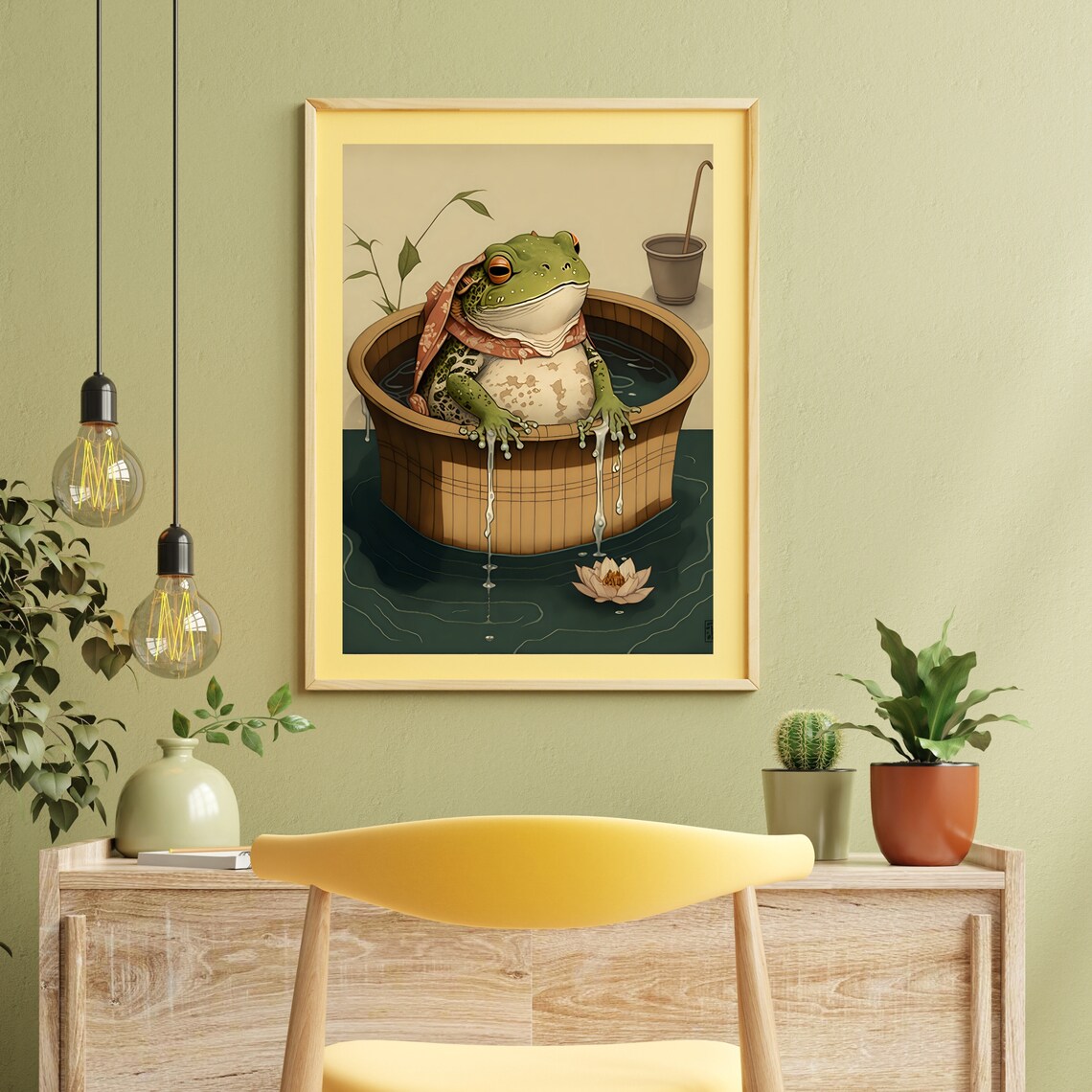 Japanese Frog, Matsumoto Hoji Vintage Bathroom Art Print - Image 2