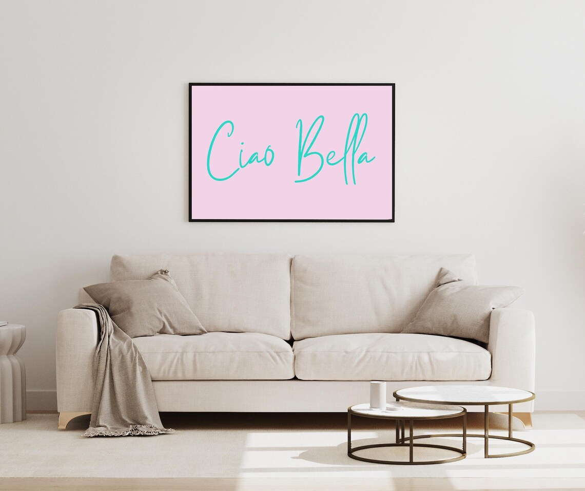 Ciao Bella Italian Poster, Love Beauty Art Print - Image 2