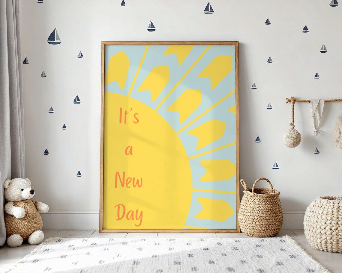 It's A New Day Motivational Quote Art Print - Image 3