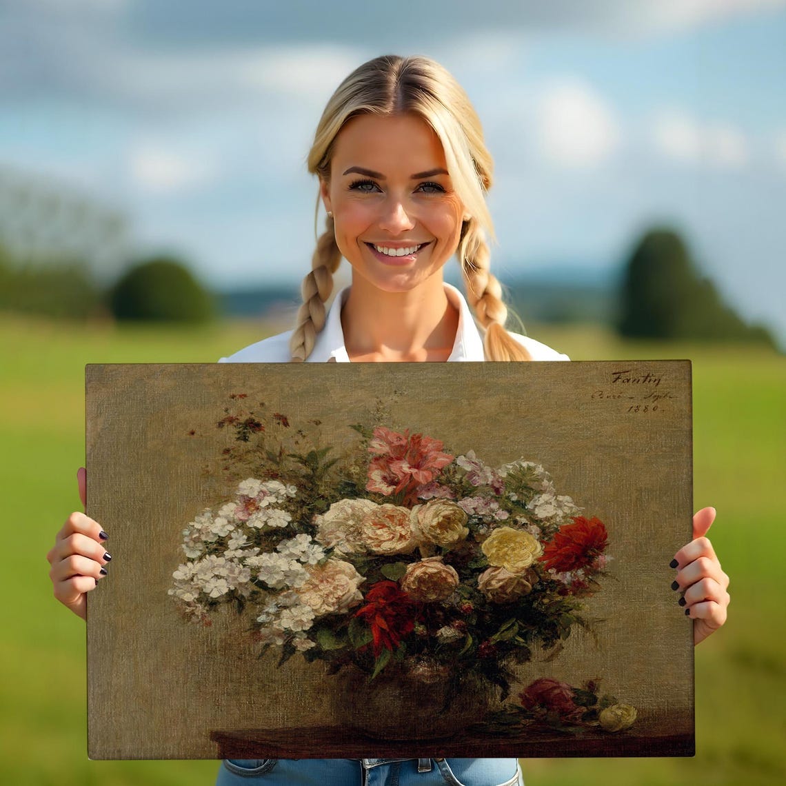 Vintage Floral Bouquet Roses Classical Old Master Still Life Art Print - Image 5