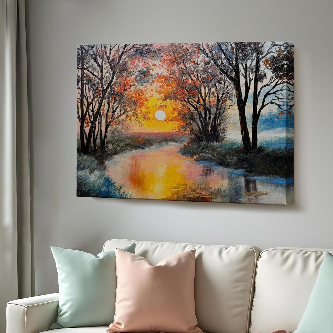 River View In Winter Snow Wall Art Nature Decor Landscape Wall Table Nature Wall Decor Nature Art