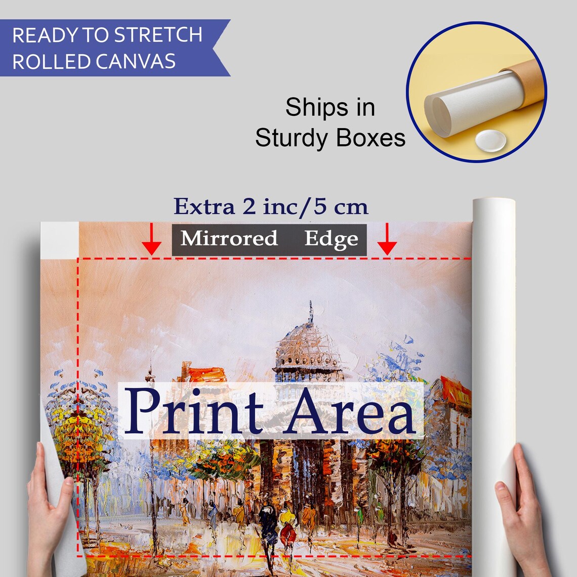 Paris Old Street Scene Domed Building Oil Painting Autumn City Poster - Image 4