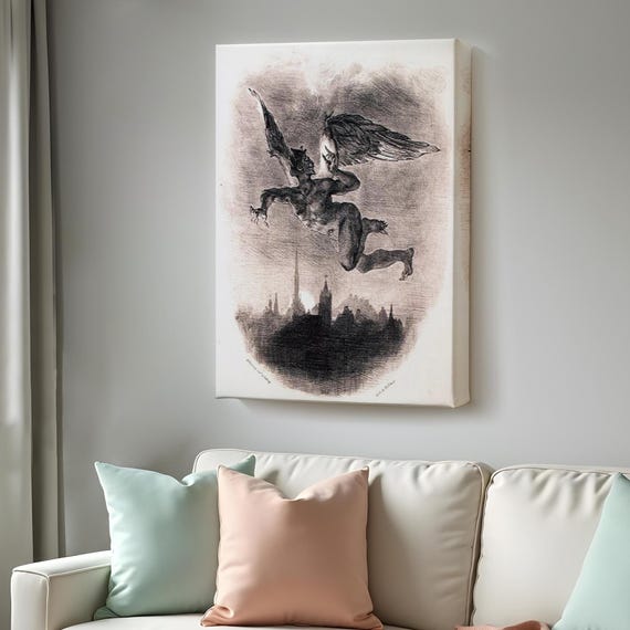 Mephistopheles Prologue In The Sky From Goethes Faust Print Housewarming Gifts Room Decor Modern Wall Decor
