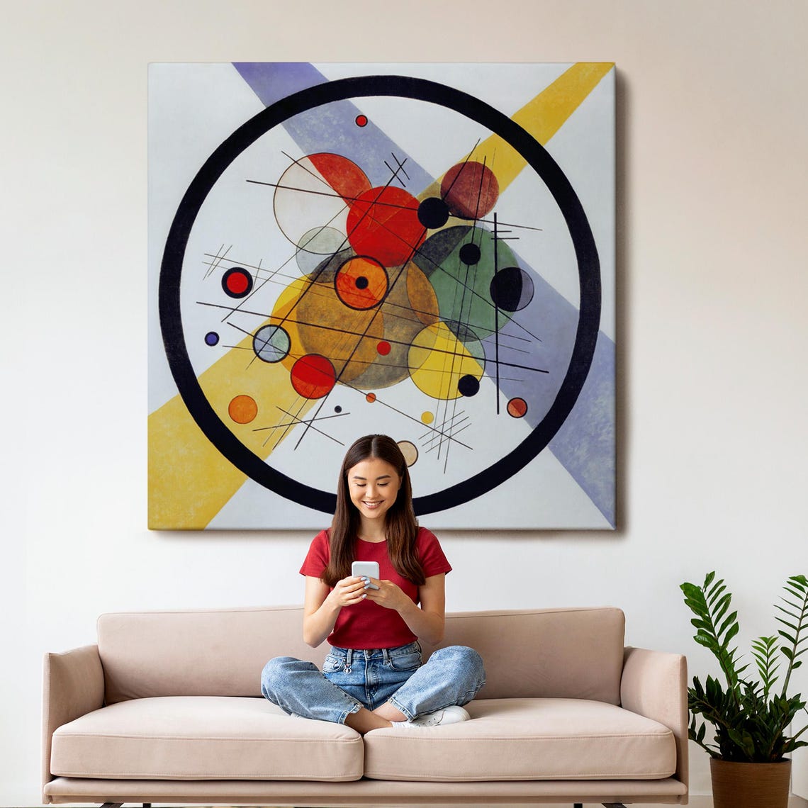Kandinsky Circles in a Circle Geometric Abstract Classic Art Poster - Image 3