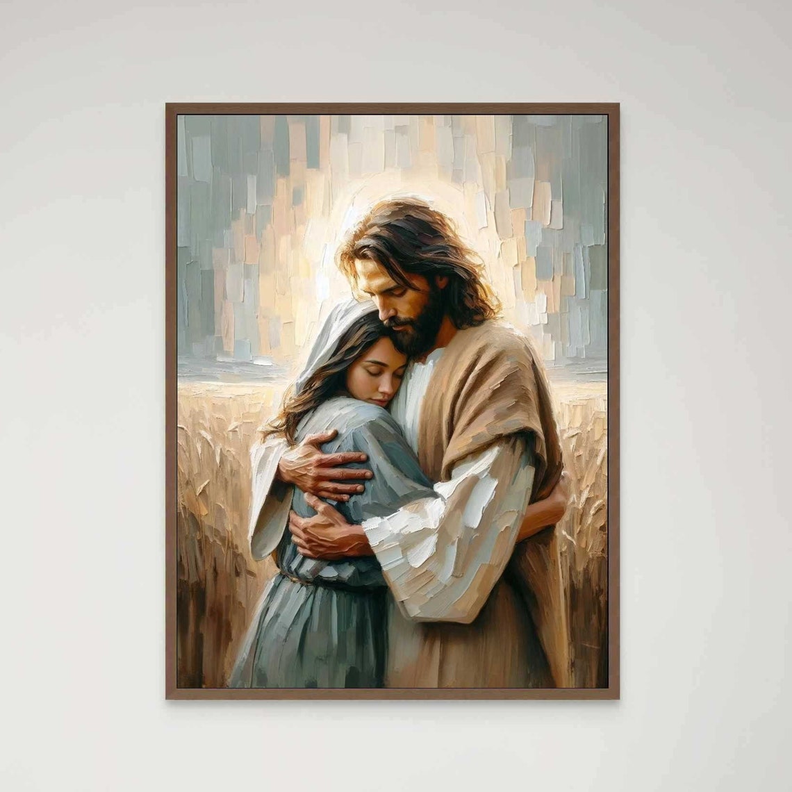 His Faith Christian Wall Art Jesus And Girl Jesus Wall Art Lds Art Bible Verse Wall Art Picture Of Jesus Christ Christian Painting
