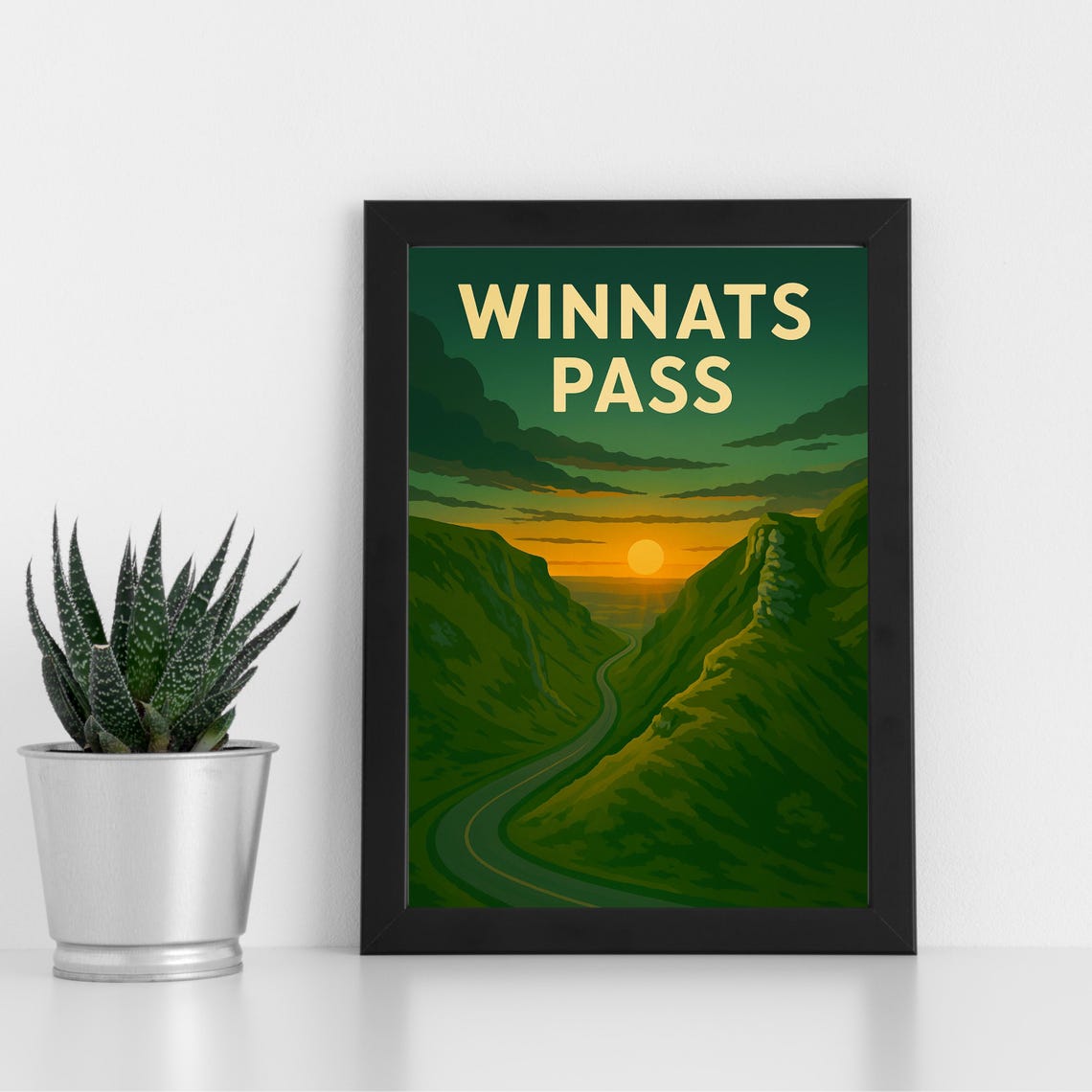 Winnats Pass Peak District Sunset Valley Road National Park Poster