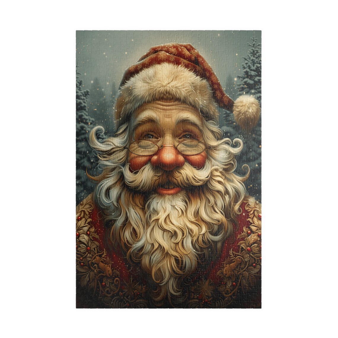 Jolly Santa Claus Portrait with a Warm Smile Christmas Poster - Image 3