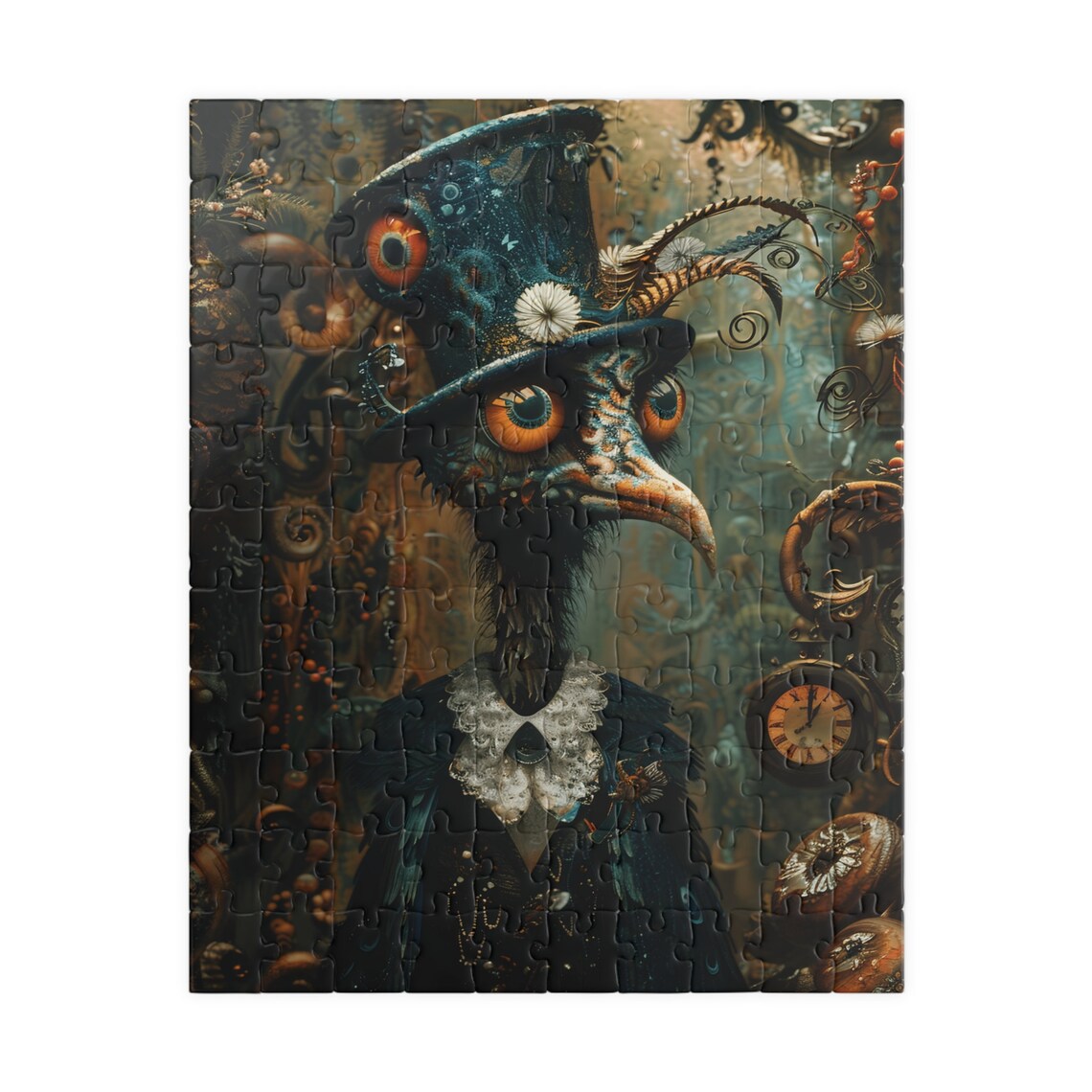 Steampunk Crow in Top Hat Pocket Watch Gothic Bird Witchy Poster - Image 2