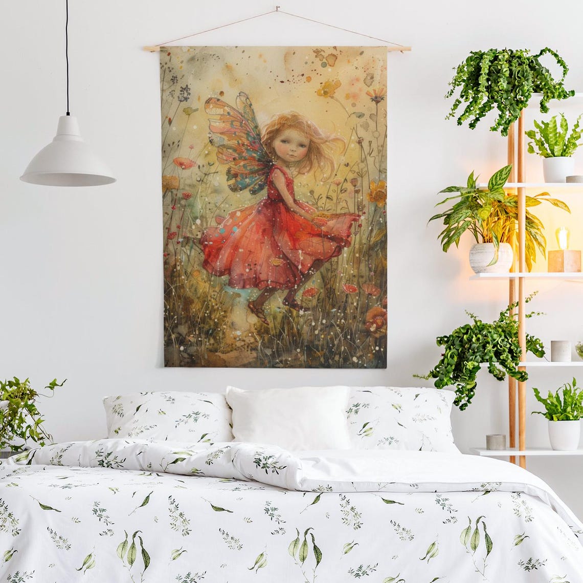 Pink Wildflower Fairy Iii Art Print Watercolor Faerie Wall Art Fantasy Decor For Bedroom Bathroom Living Laundry Room Or Nursery - Image 4