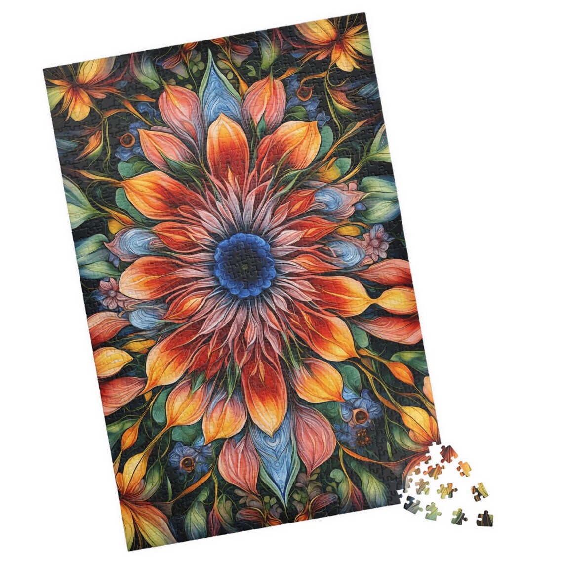 Kaleidoscope Style Floral Jigsaw Art Print