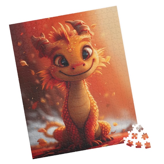 Cute Red Chinese Dragon Jigsaw Year Of The Dragon Jigsaw Fun Tech Free Family Activity Great Gift For Hospital Patients