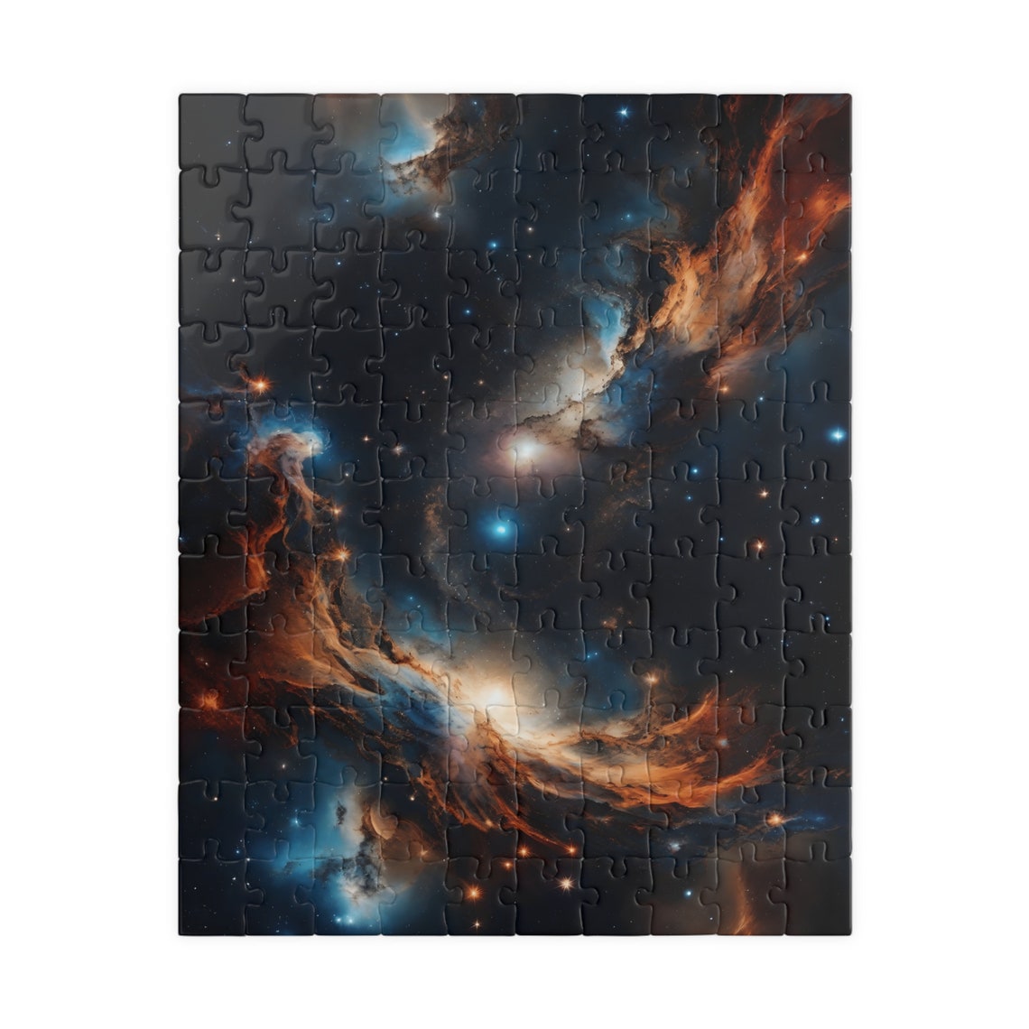 Fiery Orange and Blue Deep Space Nebula Starfield Galaxy Art Print - Image 3