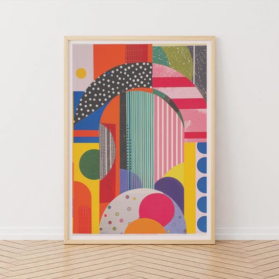 Abstract Arch Art Print Midcentury Modern Architectural Poster