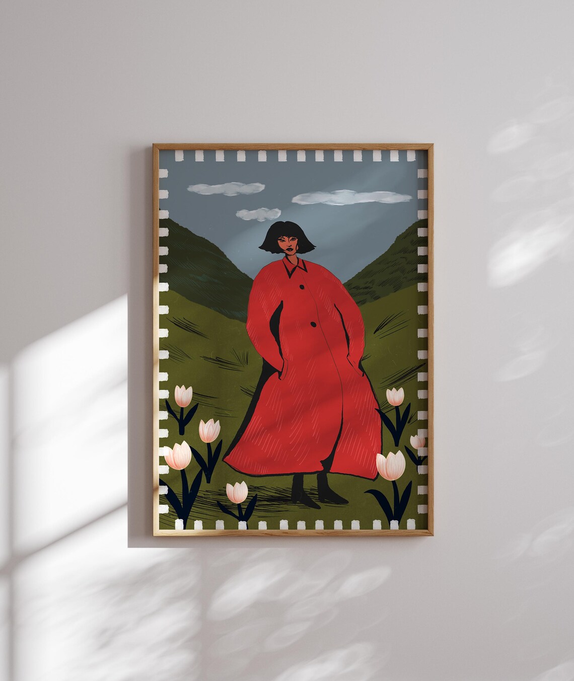 Girl in Red, Modern Poster Art - Image 3