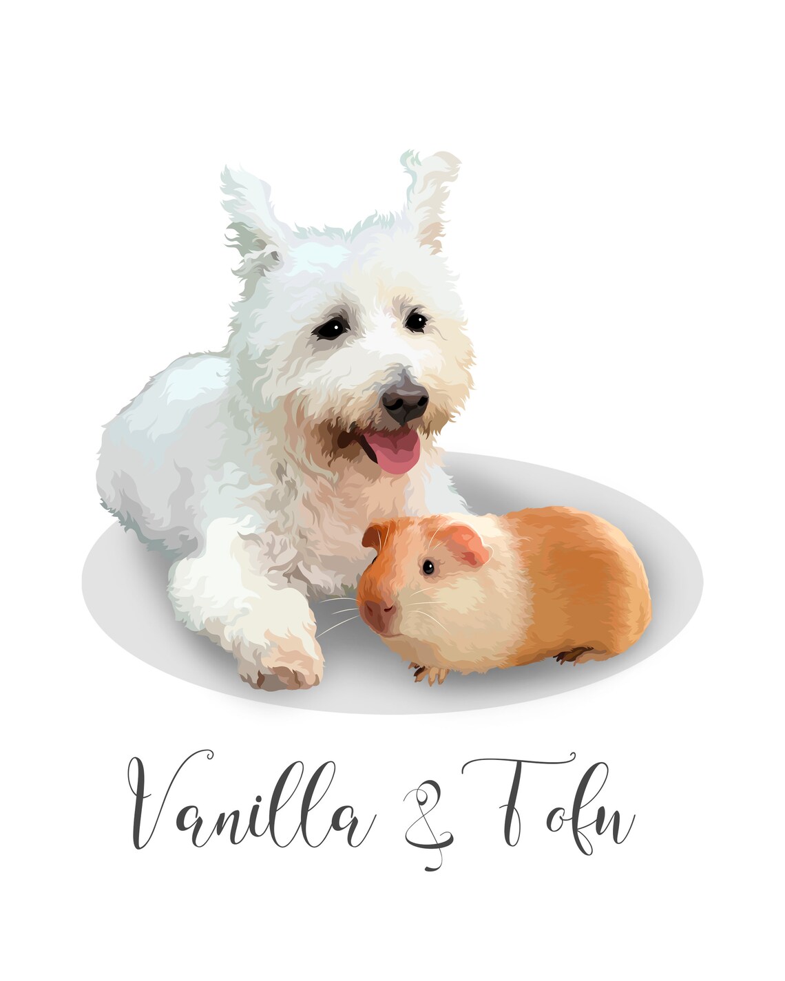 Pet Painting Of 6 Dog Peekaboo Custom Pet Portrait Pet Portrait Dog Memorial Portrait - Image 4