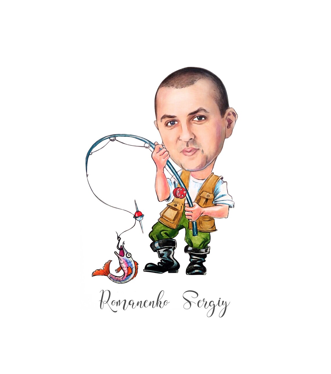 Carpenter Custom Caricature Portrait Gift Idea - Image 3