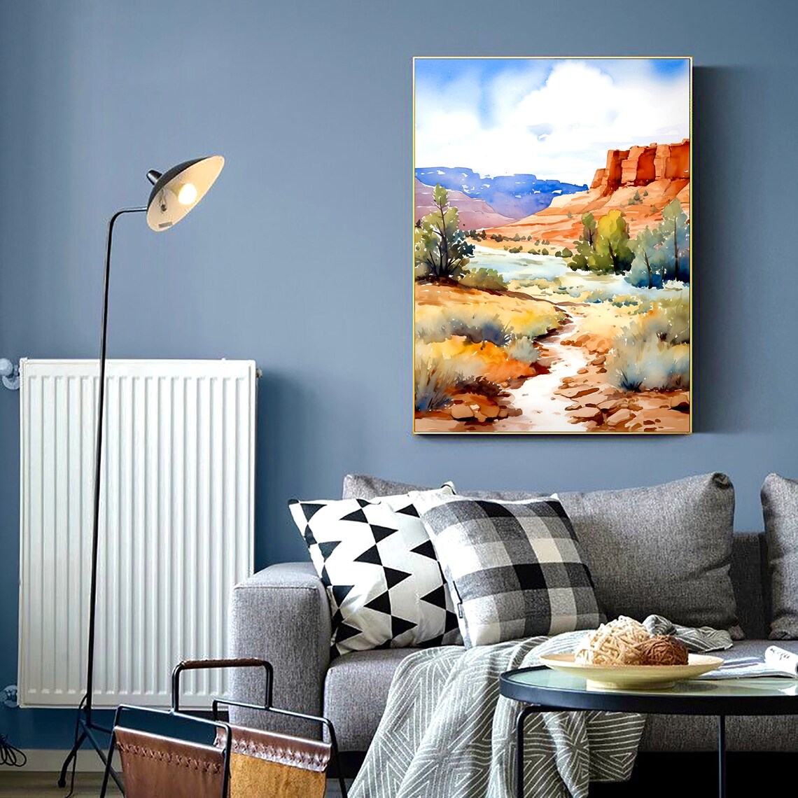 Zion National Park Print Utah Travel Wall Art Mountains River Watercolor Painting National Parks Traveler Gift Utah Mountains Poster - Image 4