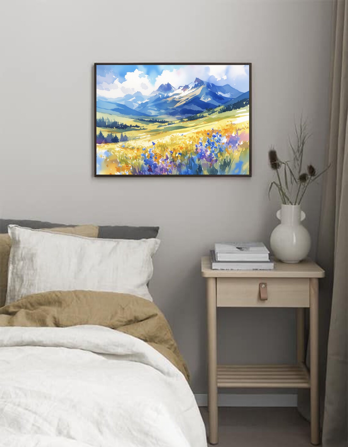 Aspen Mountain Watercolor Art Print, Colorado Landscape - Image 2