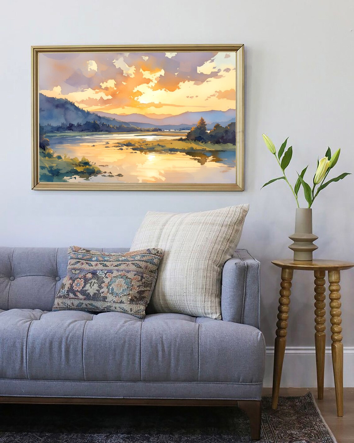 Snake River Sunrise Panoramic Landscape Art Print - Image 4