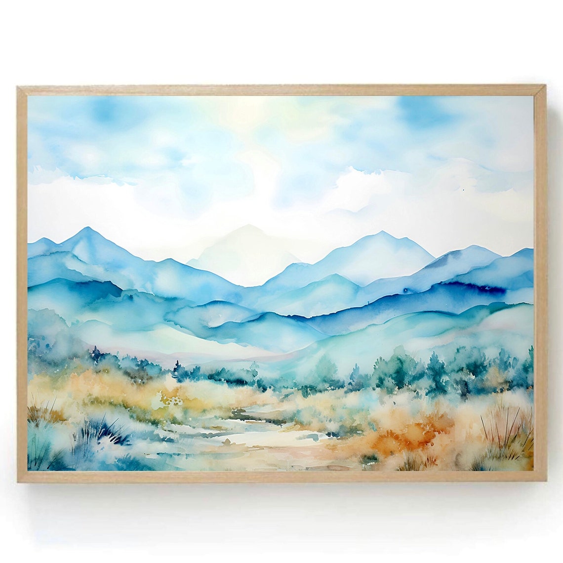 Great Smoky Mountains National Park Print Fine Art Watercolor Painting North Carolina Tennessee Appalachian Art Nature Travel Wall Art