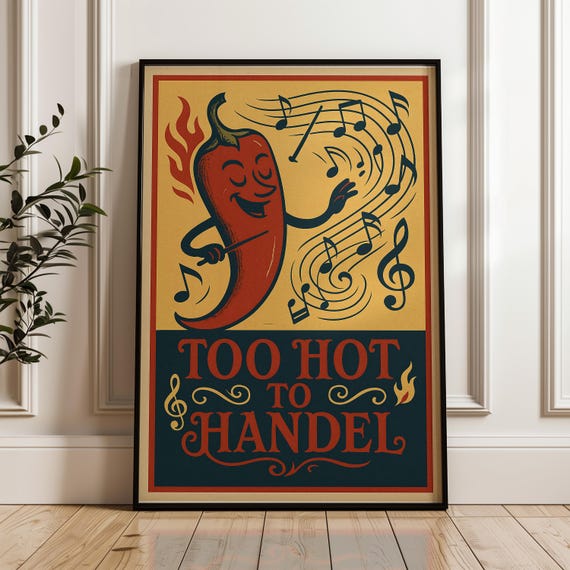 Funny Hot Pepper Pun Retro Kitchen Art Print