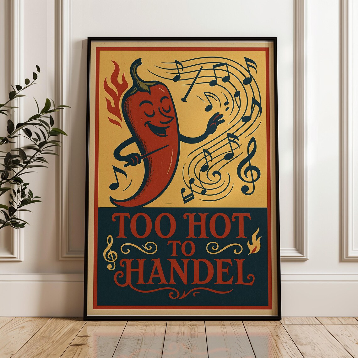 Funny Hot Pepper Pun Retro Kitchen Art Print