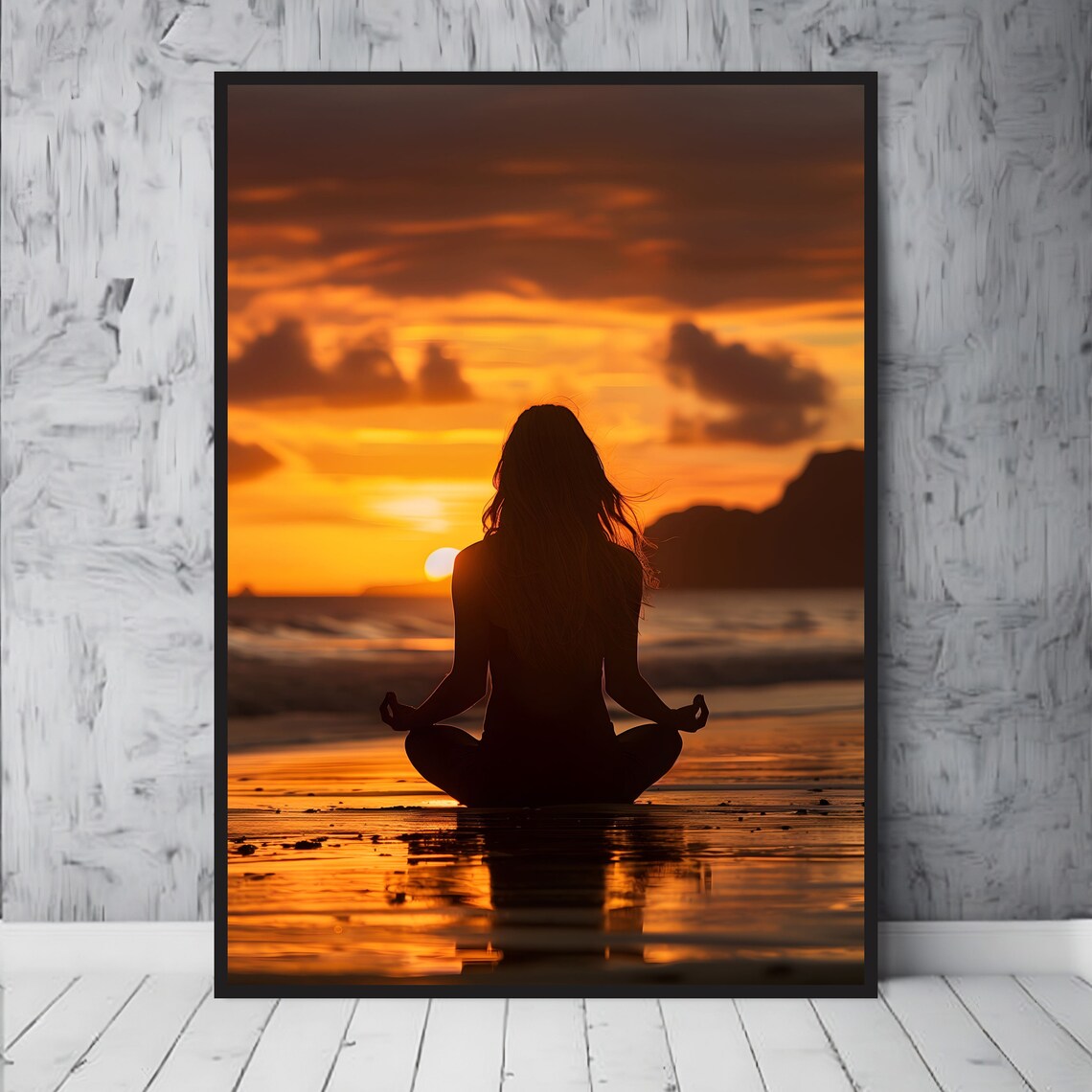 Yoga Studio Abstract Meditation Poster, Modern Design - Image 3