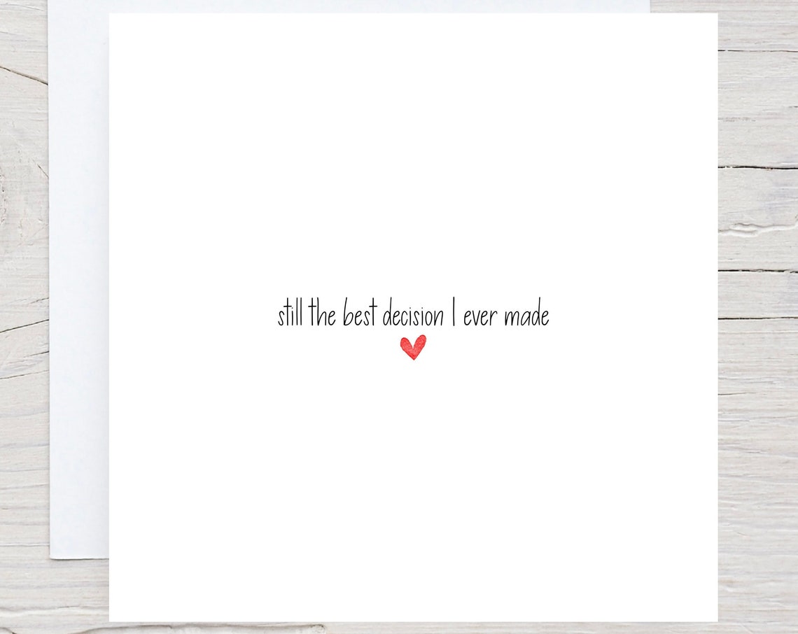 Still The Best Decision I Ever Made Anniversary Card Wall Art - Image 5