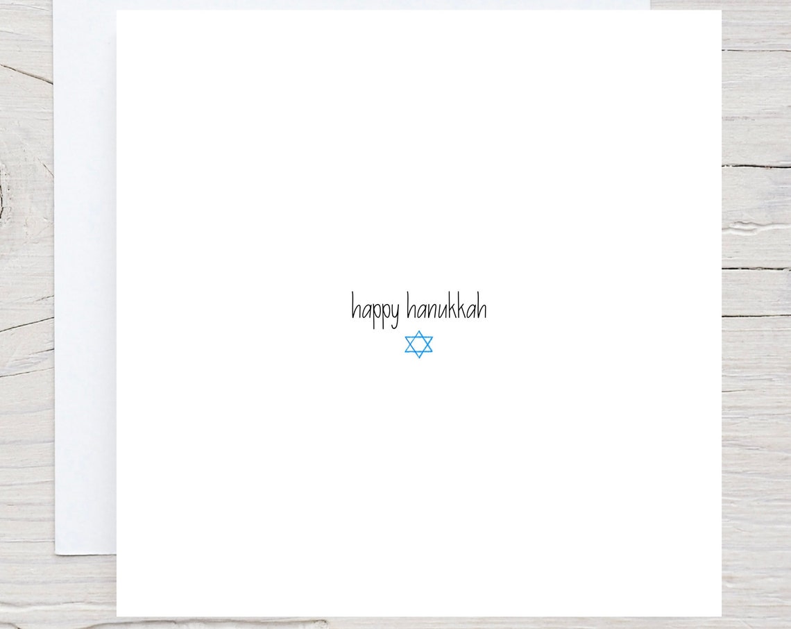 Minimalist Happy Hanukkah Star of David Jewish Card Poster Design - Image 5
