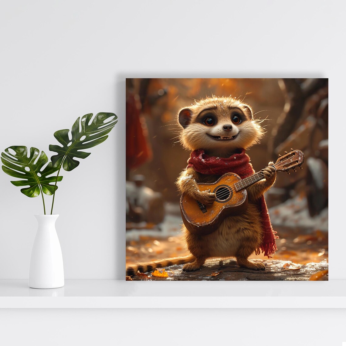 Meerkat Melody Whimsical Animal Art Print, Kids Room - Image 2